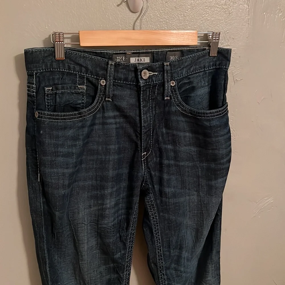 BKE Jake straight leg dark wash jeans